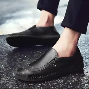 Synthetic Slip on Black Formal Shoes for Men