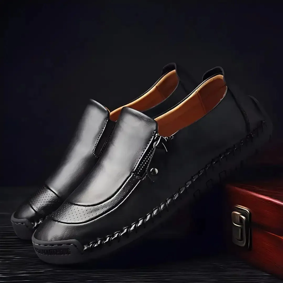 Synthetic Slip on Black Formal Shoes for Men