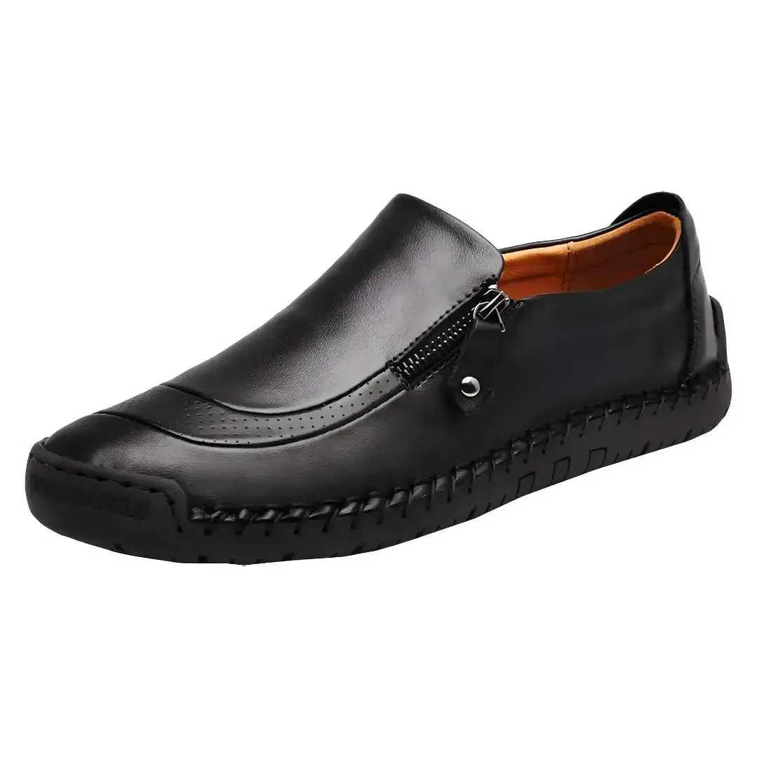 Synthetic Slip on Black Formal Shoes for Men