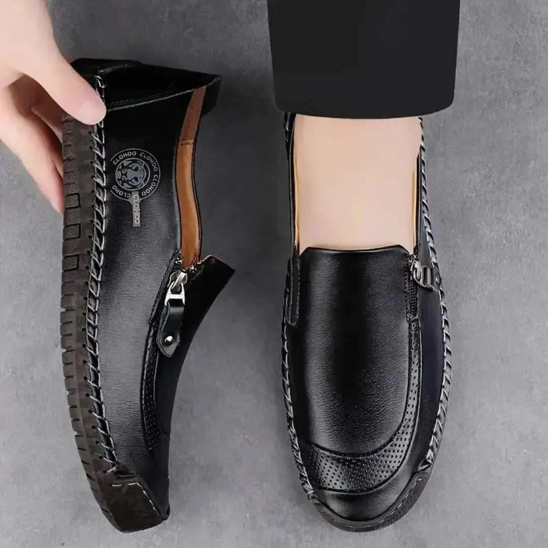 Synthetic Slip on Black Formal Shoes for Men