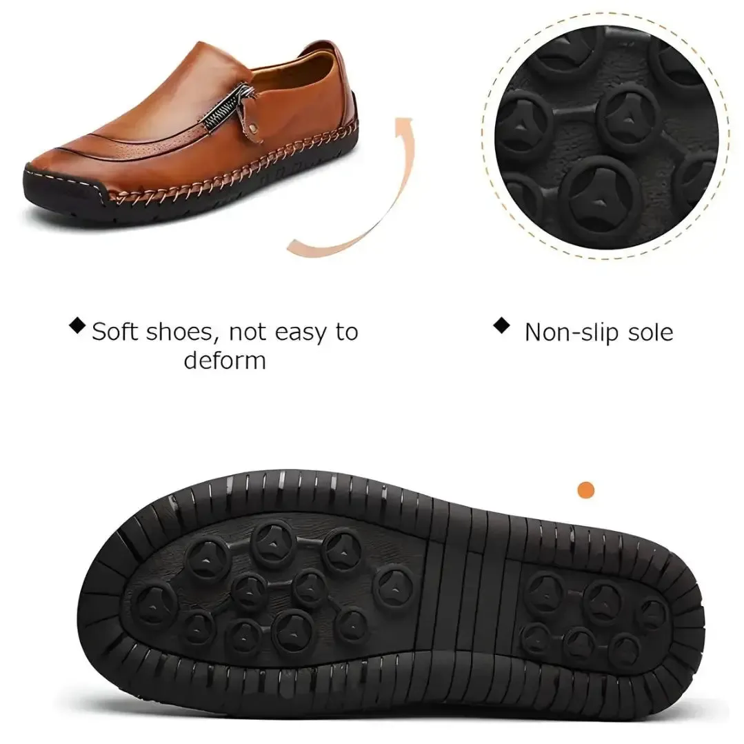 Synthetic Slip on Brown Formal Shoes for Men