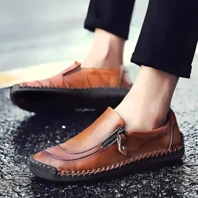 Synthetic Slip on Brown Formal Shoes for Men