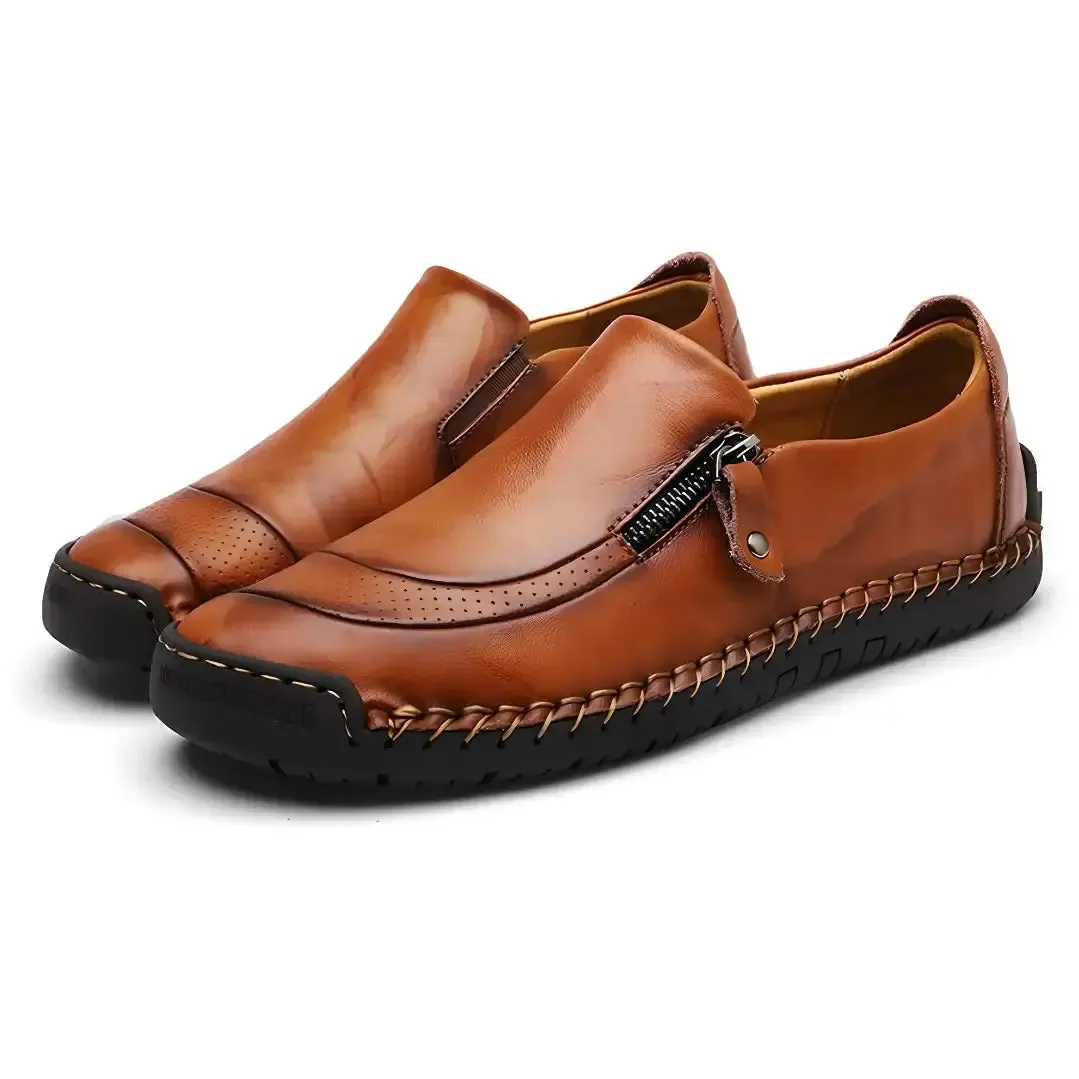 Synthetic Slip on Brown Formal Shoes for Men