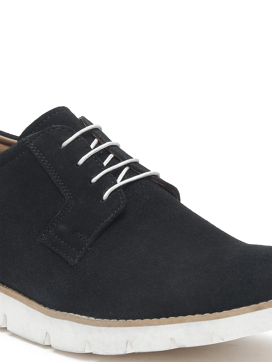 Teakwood Leather Men Solid Black Round-Toe Casual Shoes - Clearance sale