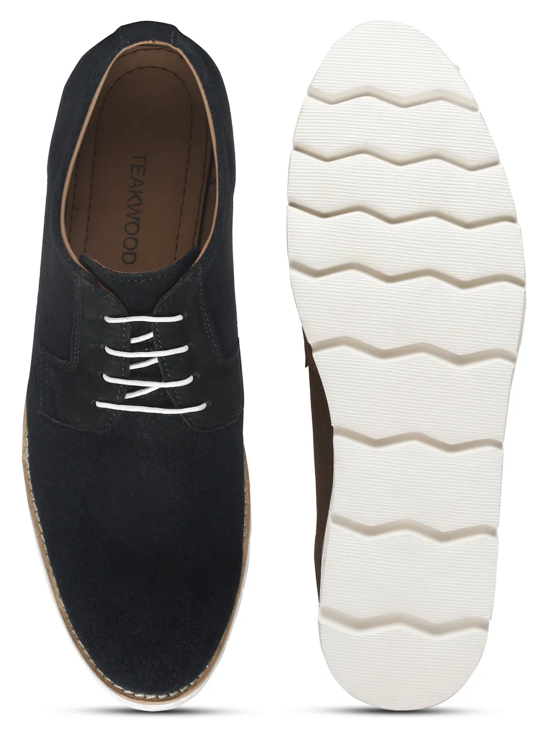 Teakwood Leather Men Solid Black Round-Toe Casual Shoes - Clearance sale