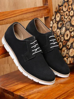 Teakwood Leather Men Solid Black Round-Toe Casual Shoes - Clearance sale