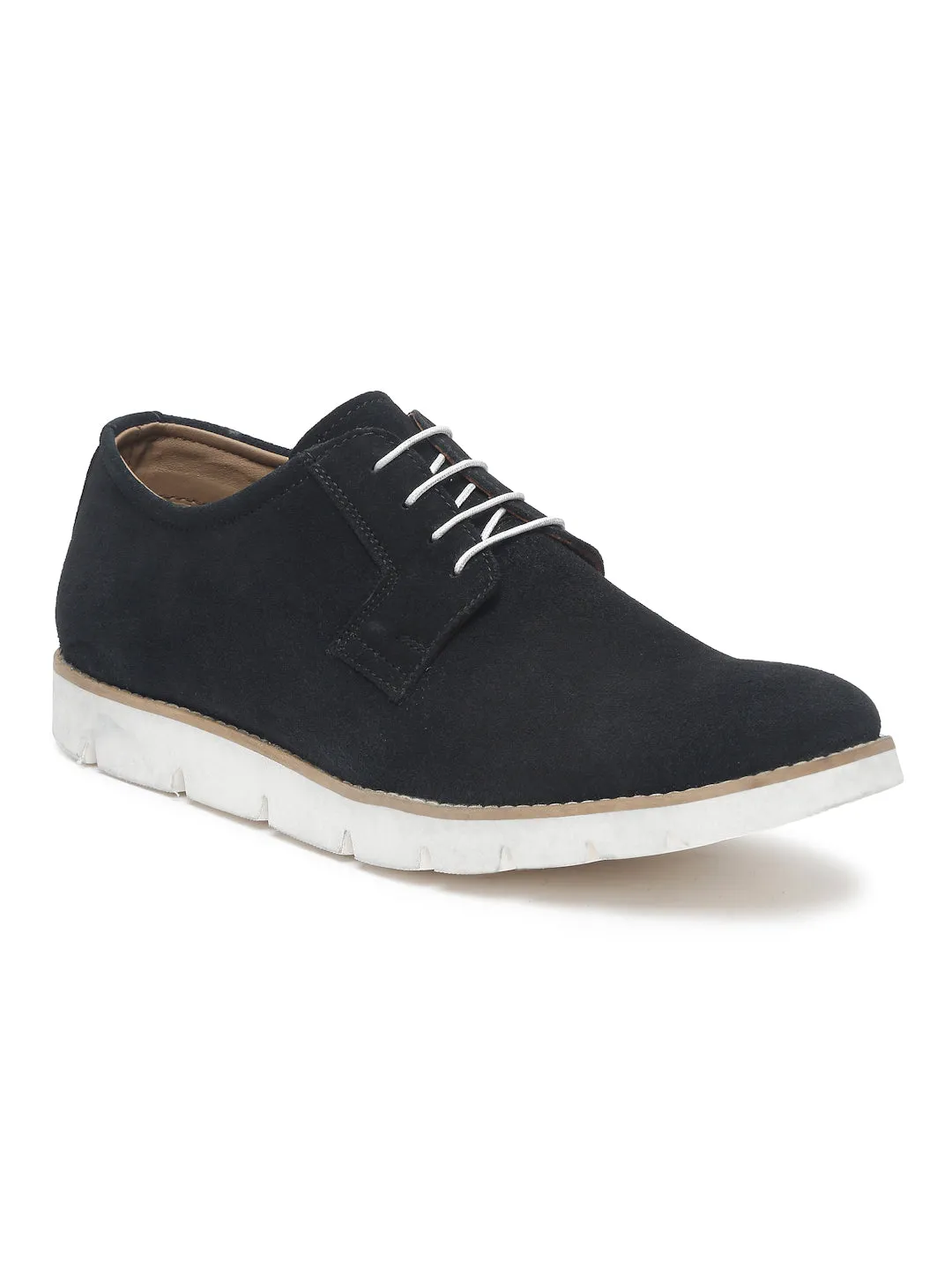 Teakwood Leather Men Solid Black Round-Toe Casual Shoes - Clearance sale